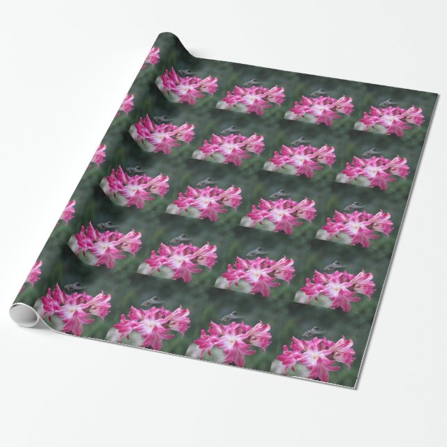Hummingbird med belladonna lilies presentpapper (Utrullad)