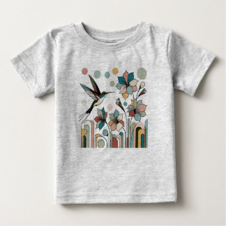 Hummingbird med blommor t shirt