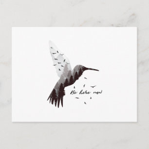 Hummingbird med Forest Vykort