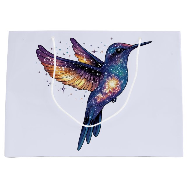 Hummingbird med Himmel Galaxy Bird med fast nattdr (Framsidan)