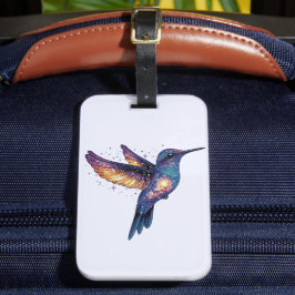 Hummingbird med Himmel Galaxy Bird med fast nattdr Bagagebricka