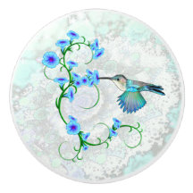 Hummingbird med morgonglorier