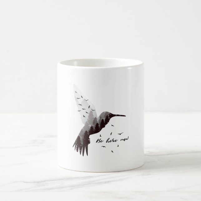 Hummingbird med skog kaffemugg (Center)