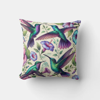 Hummingbird Mönster Cushion Kudde