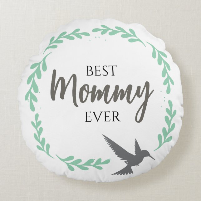 Hummingbird Mor Mamma Mors dag Gift Rund Kudde (Framsidan)