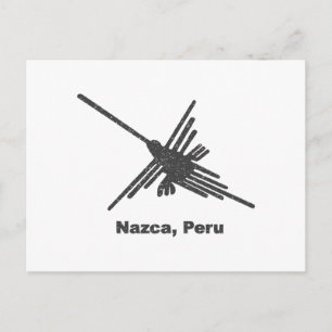 Hummingbird Nazca, Peru Old Print Stil Vykort