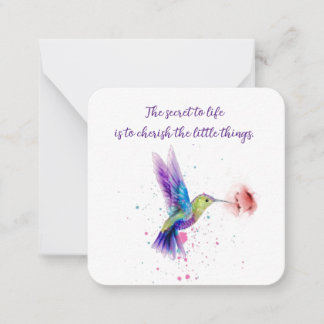 Hummingbird notecard 2,5 x 2,5 anteckningskort