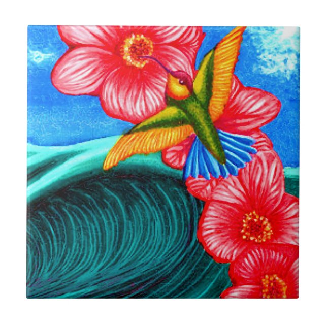 Hummingbird Ocean Kakelplatta (Framsidan)