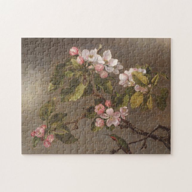 Hummingbird och Apple blommar Pussel (Horisontell)