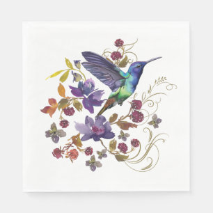 Hummingbird och Berries Pappersservett