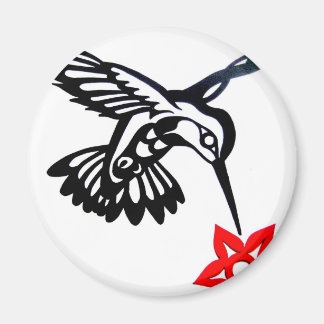 Hummingbird och blomma magnet