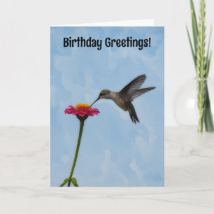 Hummingbird- och blomstbildskort kort