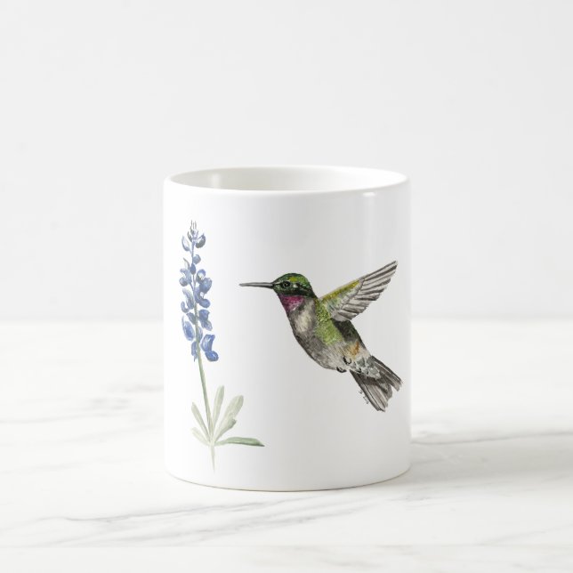Hummingbird och Bluebonnet Kaffemugg (Center)