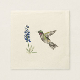 Hummingbird och Bluebonnet Pappersservett