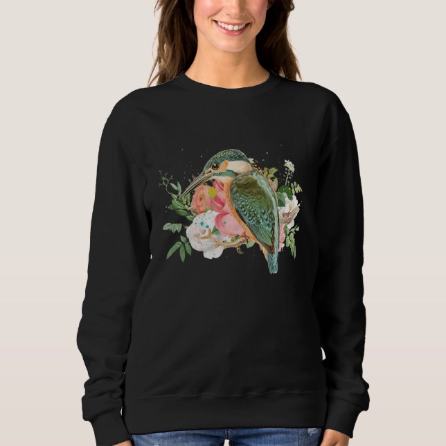 Hummingbird och Flower Bird Watcher Hummingbird T Shirt (Framsida)
