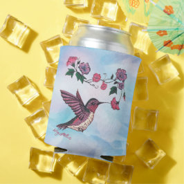 Hummingbird och Flower Can Cooler