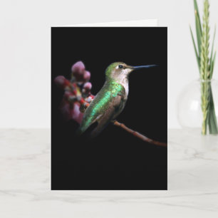 Hummingbird och Flower TÄNKER OM DIG Card Kort