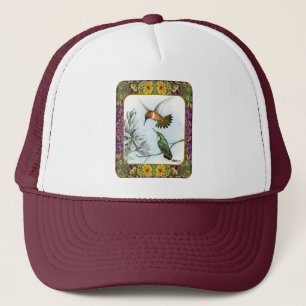Hummingbird och Flowers #2 Truckerkeps