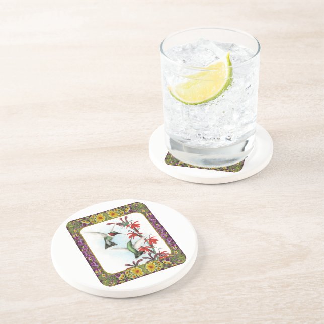 Hummingbird och Flowers #5 Underlägg (Sidan)