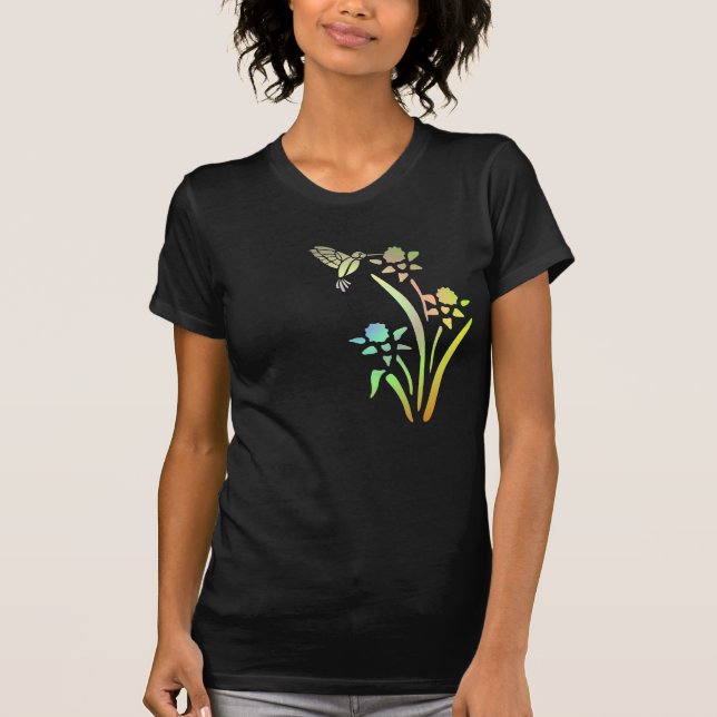 Hummingbird och Flowers Shirt Tröja (Framsida)