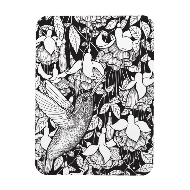 Hummingbird och fuchsia magnet (Vertikal)