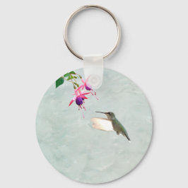 Hummingbird och Fuschia Nyckelring