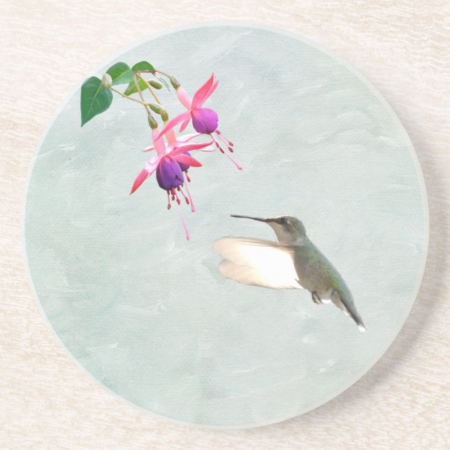 Hummingbird och Fuschia Underlägg (Framsidan)