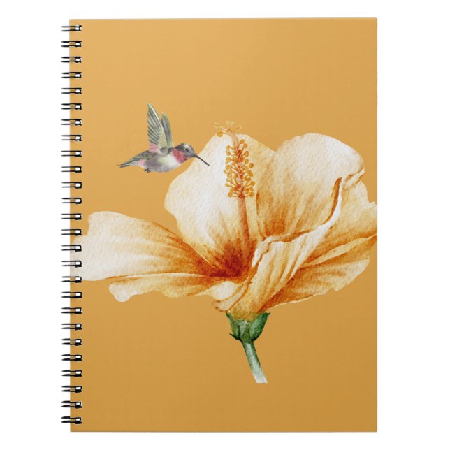 Hummingbird och Hibiscus Anteckningsbok (Framsidan)
