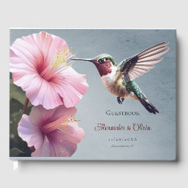 Hummingbird och Hibiscus Bröllop | Blå Gästböcker