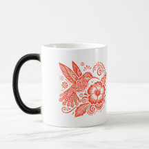 Hummingbird och Hibiscus kaffe Mugg
