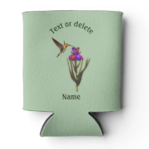 Hummingbird och iris Flower Personlig