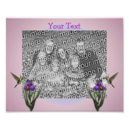 Hummingbird och iris Flower Skapa din egen. Fototryck