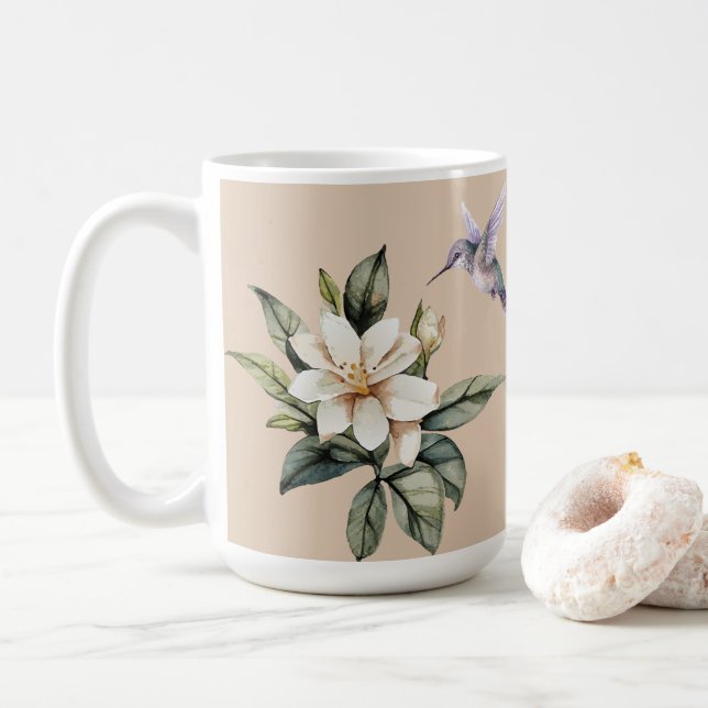 Hummingbird och Jasmine Kaffemugg (Med munk)
