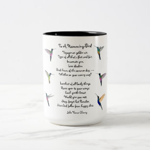 Hummingbird och John Vance Cheney Quote Två-Tonad Mugg