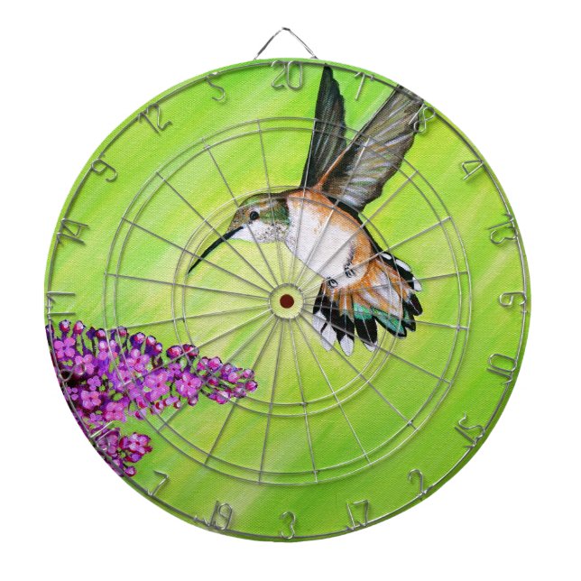 Hummingbird och Lilac Painting Piltavla (Framsidan)