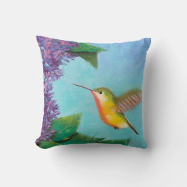 Hummingbird och Lilacs Dekorativ kudde