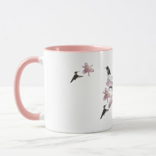 Hummingbird och Lilies Mugg