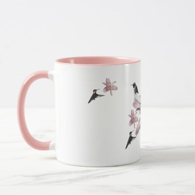 Hummingbird och Lilies Mugg (Vänster)