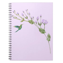 Hummingbird och Lisianthus Anteckningsbok