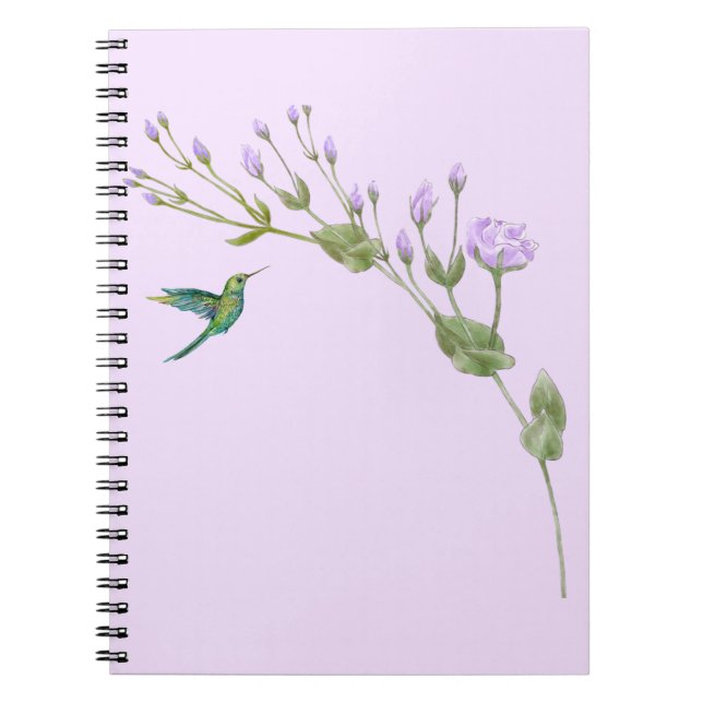 Hummingbird och Lisianthus Anteckningsbok (Framsidan)
