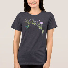 Hummingbird och Lisianthus T Shirt
