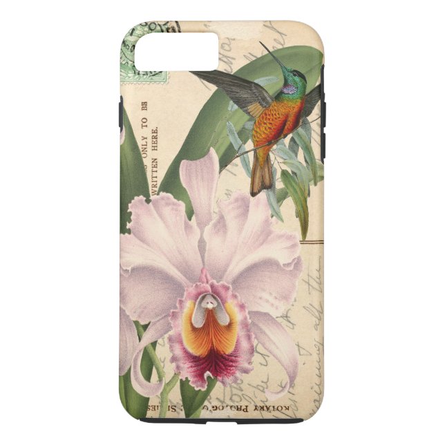 Hummingbird och Orchid Case-Mate iPhone Skal (Baksida)