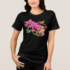 Hummingbird och Orchids T Shirt