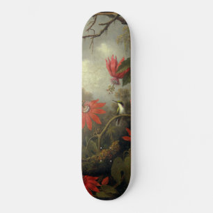 Hummingbird och Passionsblommor Mini Skateboard Bräda 18,5 Cm
