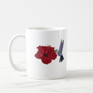 Hummingbird och Red Hibiscus Kaffemugg
