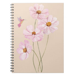 Hummingbird och Rosa Cosmos Anteckningsbok