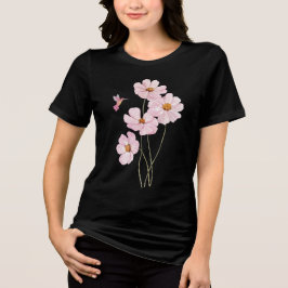 Hummingbird och Rosa Cosmos T Shirt