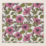 Hummingbird och rosa hibiscus-blommor sjal<br><div class="desc">Sömlös mönster med hand plockade hummingbird och hibiscus blommor</div>