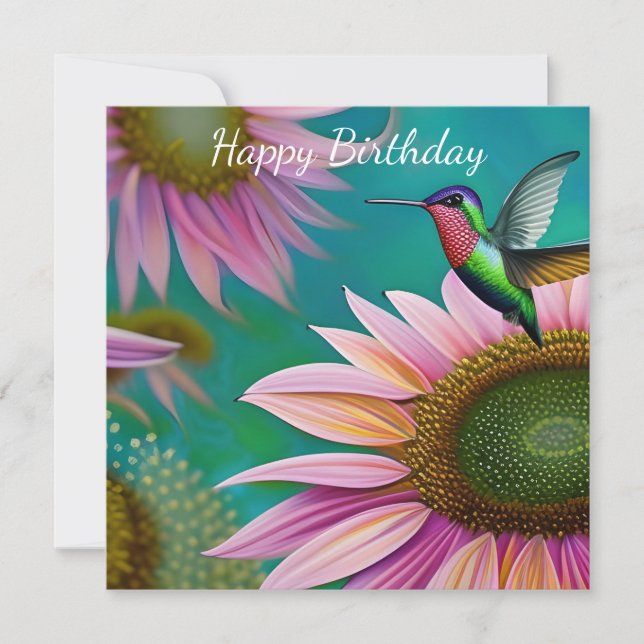 Hummingbird och Rosa Solros (Framsida)