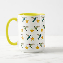Hummingbird och Stars Two-Tone Coffee Mugg
